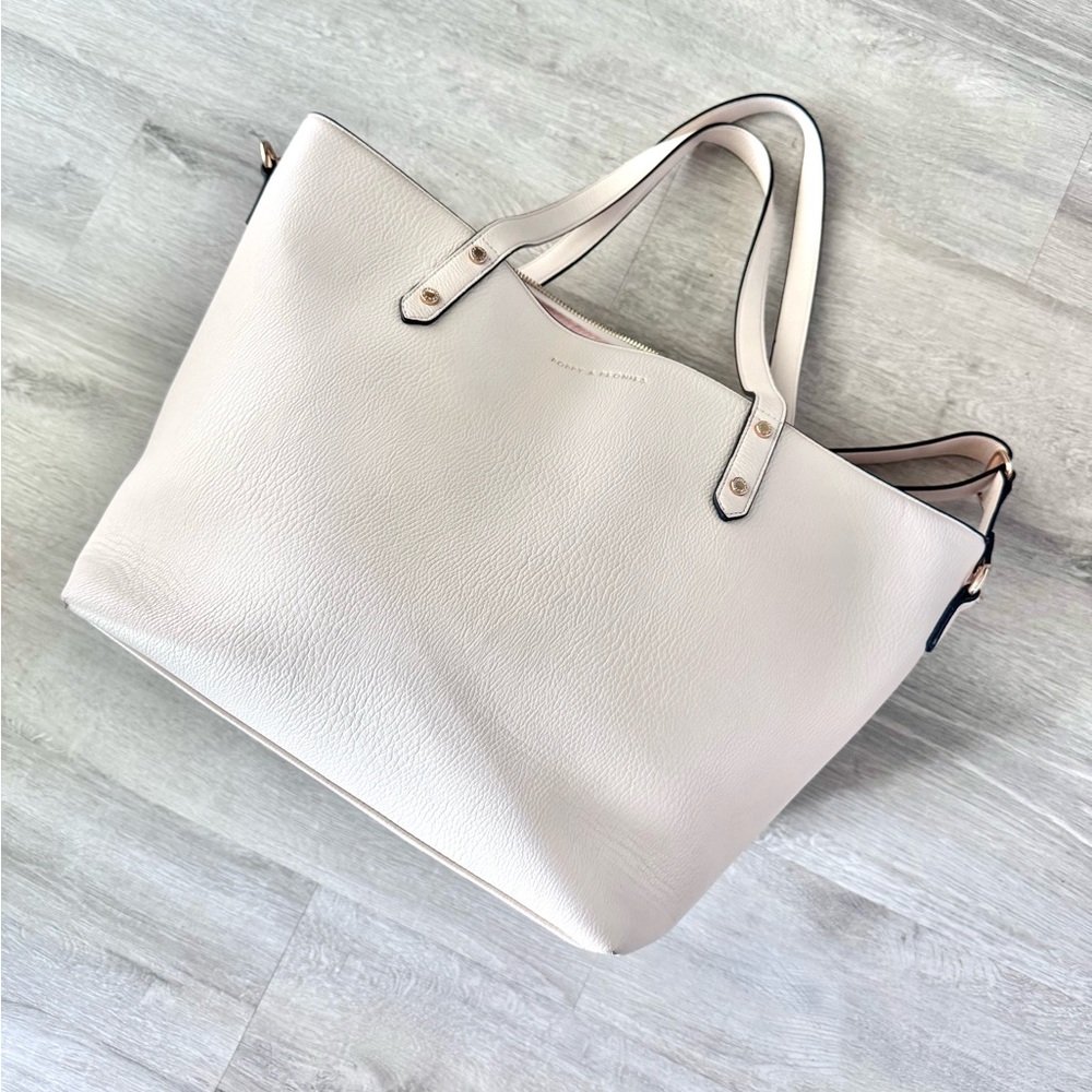 Poppy & Peonies Go Getter Tote - Cream